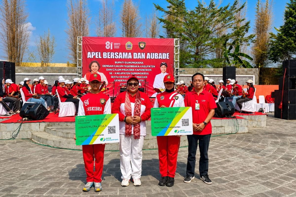 Paskibraka Gunungkidul Kini Terlindungi Jaminan Sosial Ketenagakerjaan BPJS